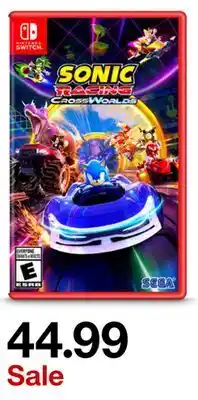 Target Sonic Racing Cross Worlds - Nintendo offer