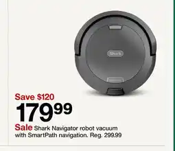 Target Shark Navigator robot vacuum with SmartPath navigation offer