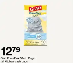 Target Glad ForceFlex 50-ct. 13-gal. tall kitchen trash bags offer