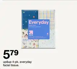 Target up & up 4-pk. everyday facial tissue offer