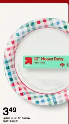 Target up & up 24-ct. 10 holiday paper plates offer