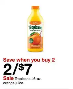 Target Tropicana 46 - oz. orange juice offer