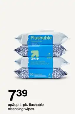 Target up&up 4-pk. flushable cleansing wipes offer