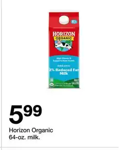 Target Horizon Organic 64-oz. milk offer