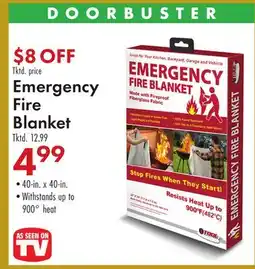 Boscov's Emergency Fire Blanket offer