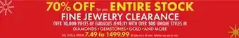Boscov's FINE JEWELRY CLEARANCE offer
