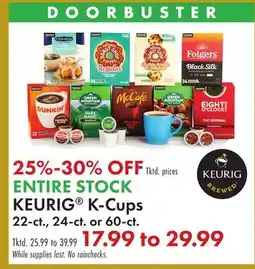 Boscov's KEURIG K-Cups 22-ct., 24-ct. or 60-ct offer