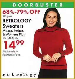 Boscov's RETROLOGY Sweaters offer