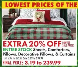 Boscov's Sheets, Comforters, Pillows, Decorative Pillows, & Curtains offer