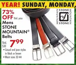 Boscov's Mens STONE MOUNTAIN Belts offer
