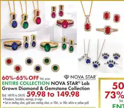 Boscov's NOVA STAR Lab Grown Diamond & Gemstone Collection offer