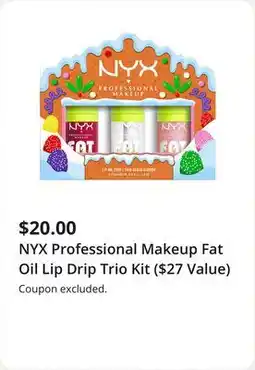 JC Penney NYX Professional Makeup Fat Oil Lip Drip Trio Kit ($27 Value) offer
