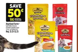 Dollar General Heartland Farms Cat Treats Tuna or Chicken Lickable Stew or Purée offer