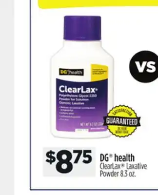Dollar General DG health ClearLax Laxative Powder offer
