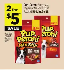 Dollar General Pup-Peroni Dog Treats Original or Mix Stix offer