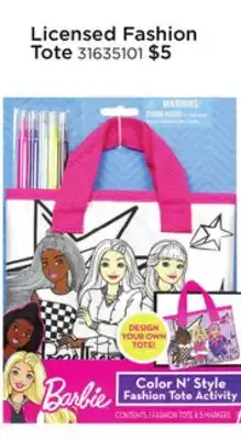 Dollar General Licensed Fashion Tote offer