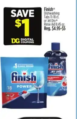Dollar General Finish Dishwashing Tabs or Jet Dry Rinse Aid offer