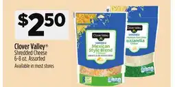 Dollar General Clover Valley Shredded Cheese offer