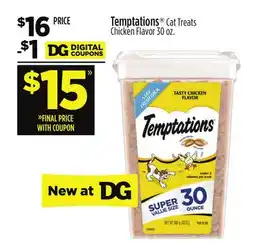 Dollar General Temptations Cat Treats Chicken Flavor offer