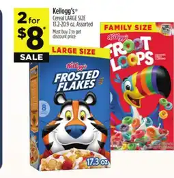 Dollar General Kellogg's Cereal LARGE SIZE offer
