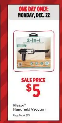 Dollar General Klazzo Handheld Vacuum offer