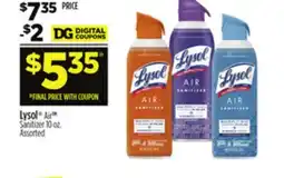 Dollar General Lysol Air TM Sanitizer offer