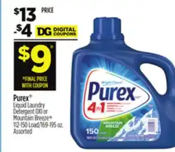 Dollar General Purex Liquid Laundry Detergent OXI or Mountain Breeze offer