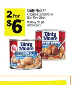 Dollar General Dinty Moore Chicken & Dumplings or Beef Stew offer