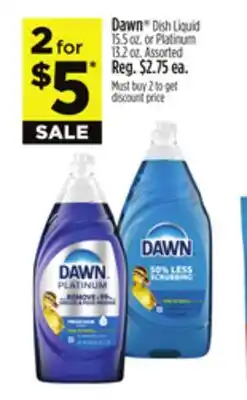 Dollar General Dawn Dish Liquid or Platinum offer