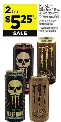 Dollar General Monster Killer Brew or Java Monster offer