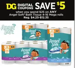 Dollar General Angel Soft Bath Tissue offer