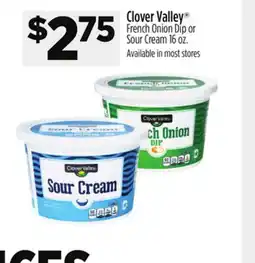 Dollar General Clover Valley French Onion Dip or Sour Cream offer