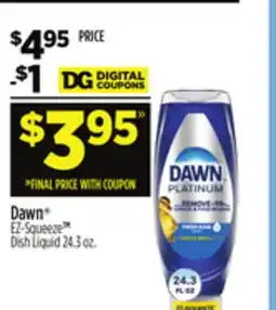 Dollar General Dawn EZ-Squeeze TM Dish Liquid offer