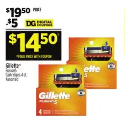 Dollar General Gillette Fusion5 Cartridges offer