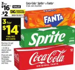 Dollar General Coca-Cola , Sprite or Fanta offer