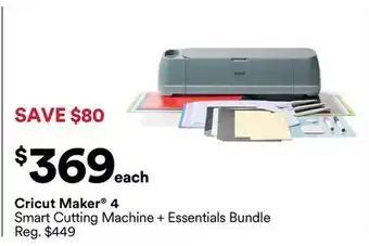 Michaels Cricut maker 4 Smart Cutting Machine + Essentials Bundle offer