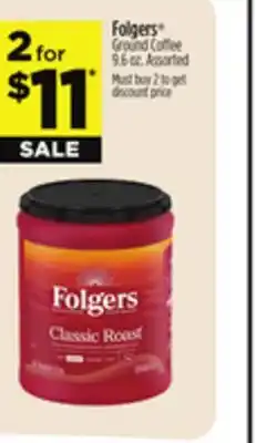 Dollar General Folgers Ground Coffee offer