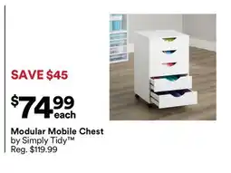 Michaels modular mobile chest by Simply Tidy offer