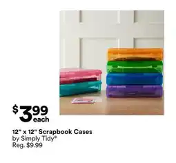 Michaels 12 x 12 Scrapbook cases by Simply Tidy offer
