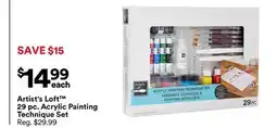 Michaels Artist's Loft 29 pc. Acrylic Painting Technique Set offer