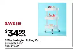 Michaels 3-Tier Lexington rolling cart by Simply Tidy offer