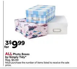 Michaels ALL Photo Boxes by Simply Tidy offer
