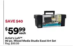 Michaels Artist's Loft 90 pc. mixed media Studio easel Art Set offer