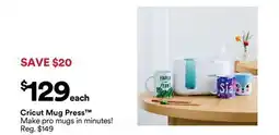 Michaels Cricut mug Press Make pro mugs offer