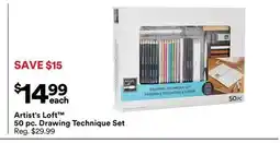 Michaels Artist's Loft 50 pc. Drawing Technique Set offer