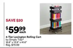 Michaels 4-Tier Lexington rolling cart by Simply Tidy offer