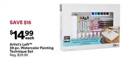Michaels Artist's Loft 39 pc. Watercolor Painting Technique Set offer