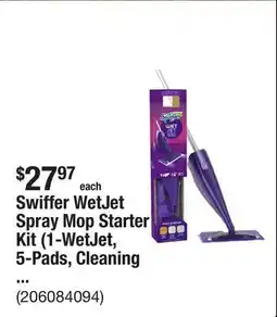 The Home Depot Swiffer WetJet Spray Mop Starter Kit (1-WetJet, 5-Pads, Cleaning Solution and Batteries) offer