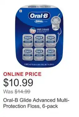 Costco Oral-B Glide Advanced Multi-Protection Floss, 6-pack offer