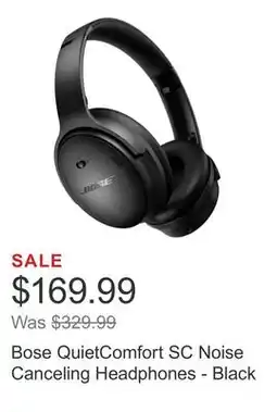 Costco Bose QuietComfort SC Noise Canceling Headphones - Black offer